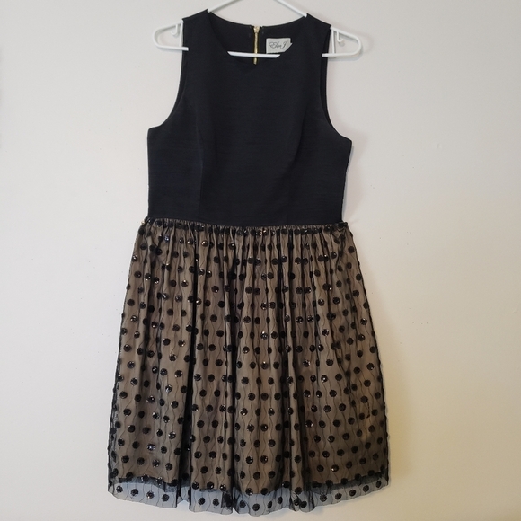 Eliza J. Dot Sequined Belted Sheath Dress - Picture 3 of 7